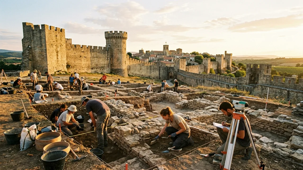 Fouilles archéologiques et étude des fortifications médiévales dans le bassin de Clermont-l'Hérault